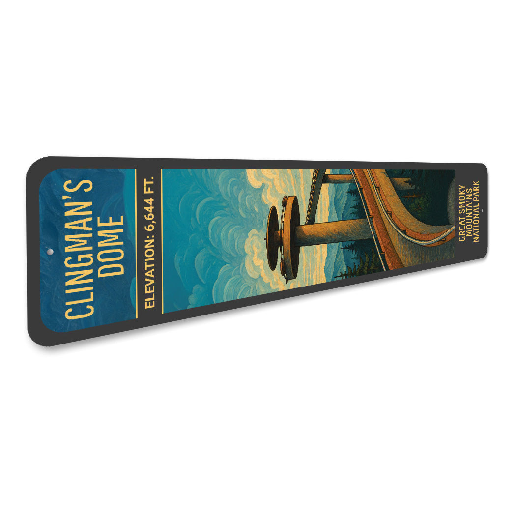 Kuwohi Clingman's Dome Great Smoky National Park Sign