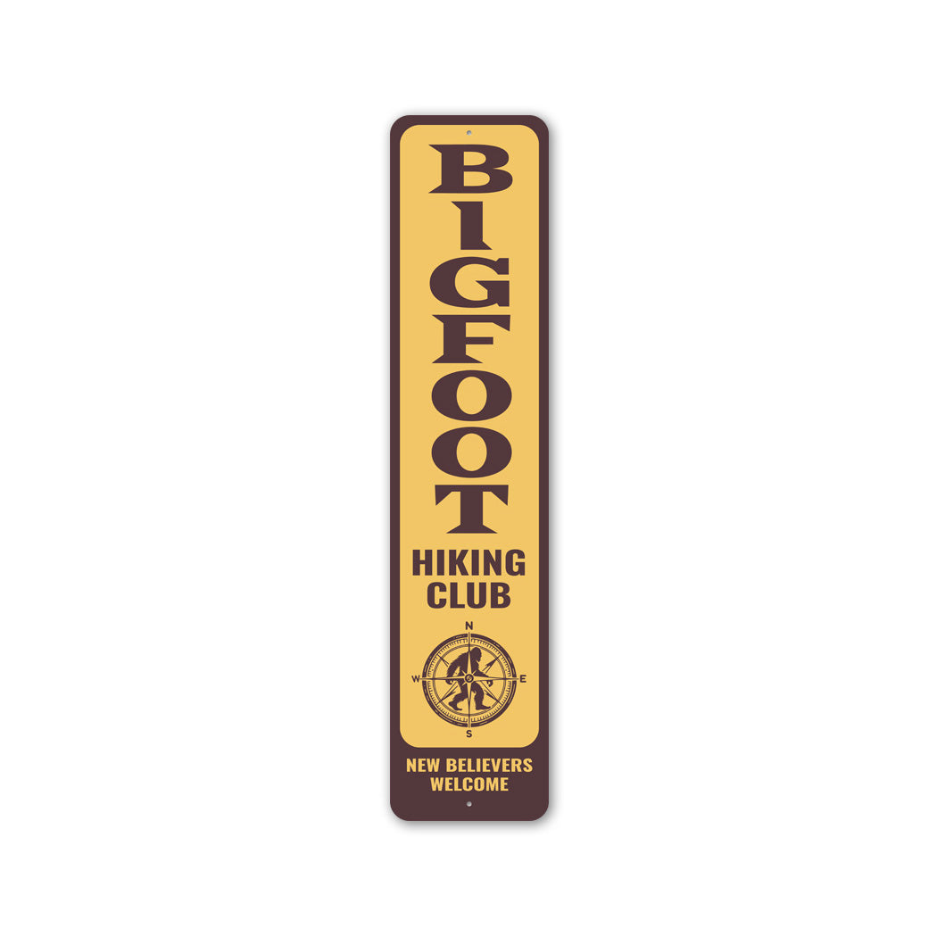 Bigfoot Hiking Club New Believers Welcome Compass Sign