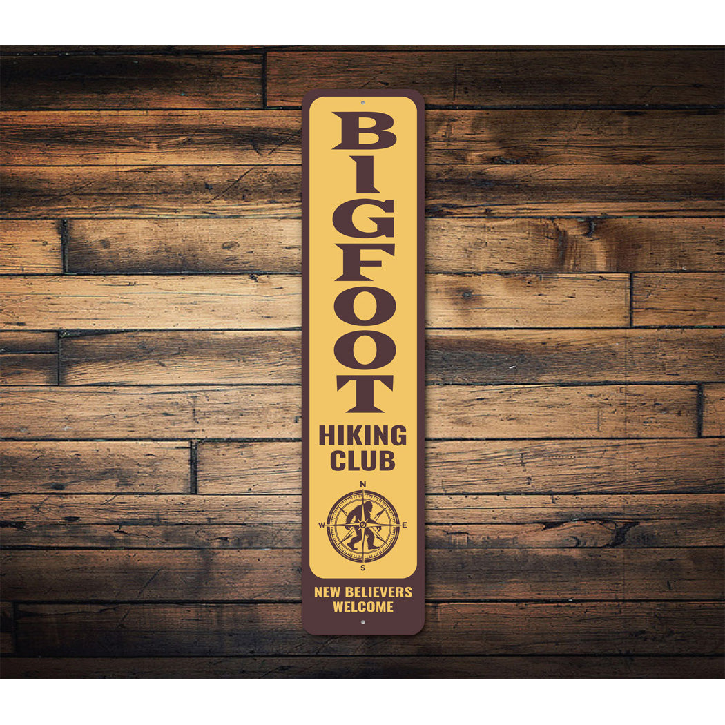 Bigfoot Hiking Club New Believers Welcome Compass Sign