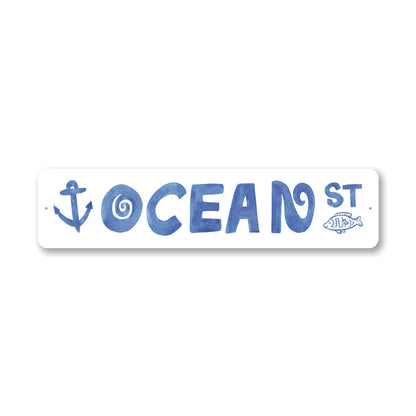 Ocean Street Anchor Sign