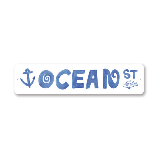 Ocean Street Anchor Sign