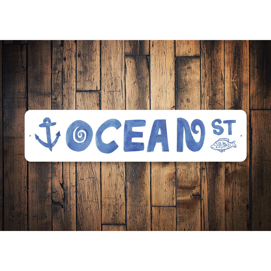 Ocean Street Anchor Sign