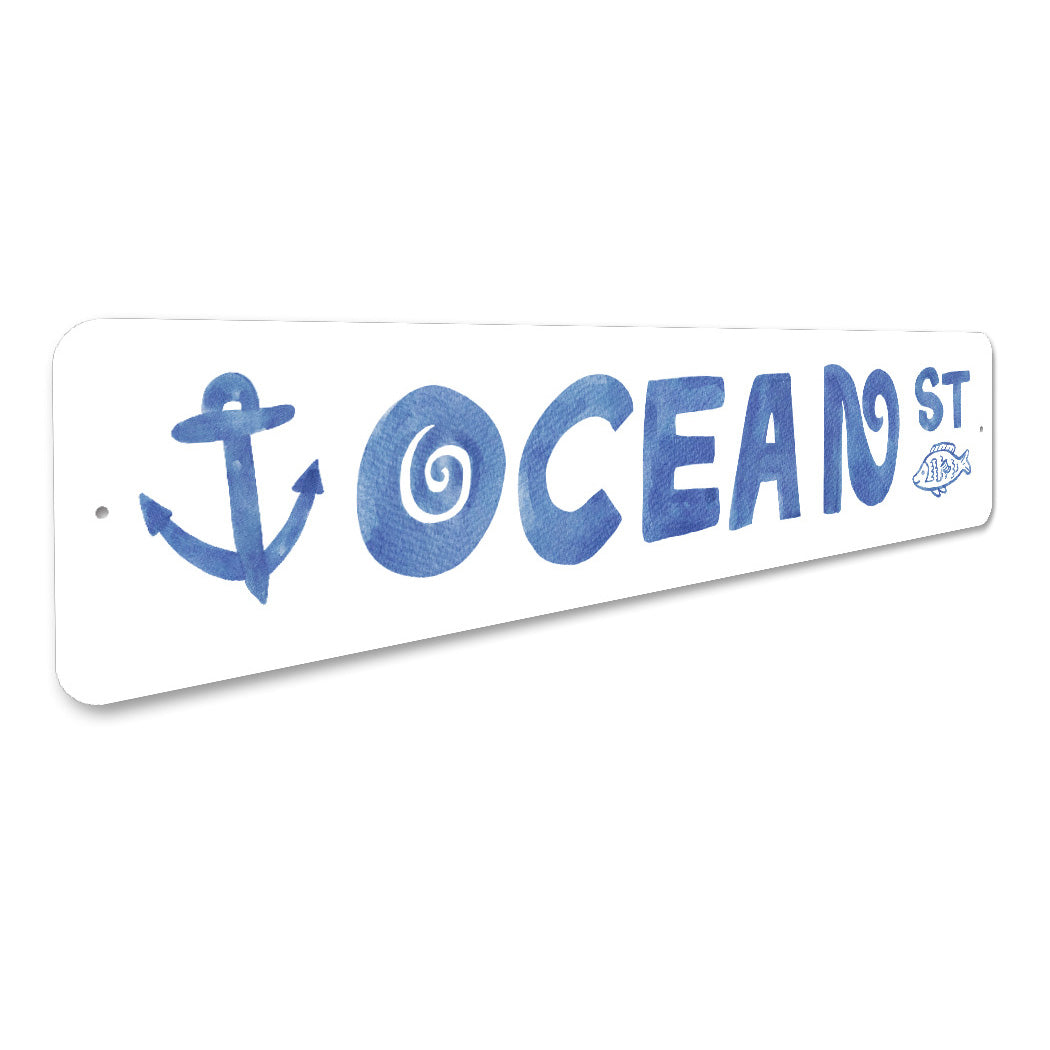 Ocean Street Anchor Sign