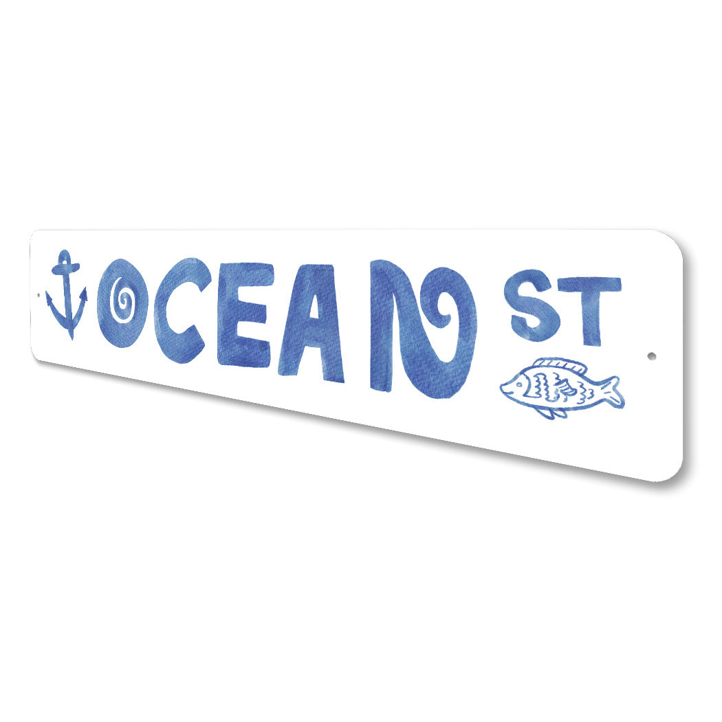 Ocean Street Anchor Sign