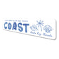 Meet Us At The Coast Siesta Key Florida Seashells Palm Tree Sign