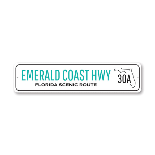 Emerald Coast Highway 30A Florida Scenic Route Sign