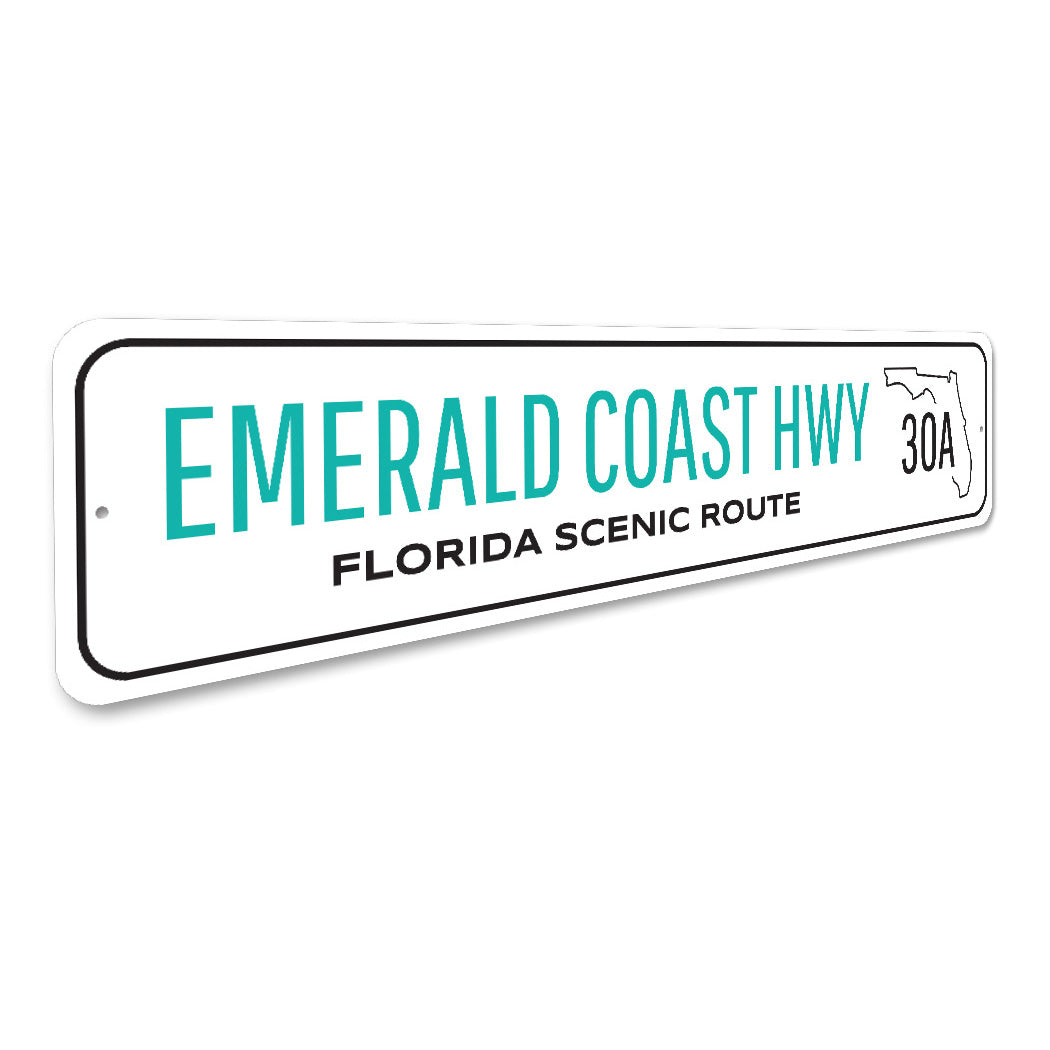 Emerald Coast Highway 30A Florida Scenic Route Sign