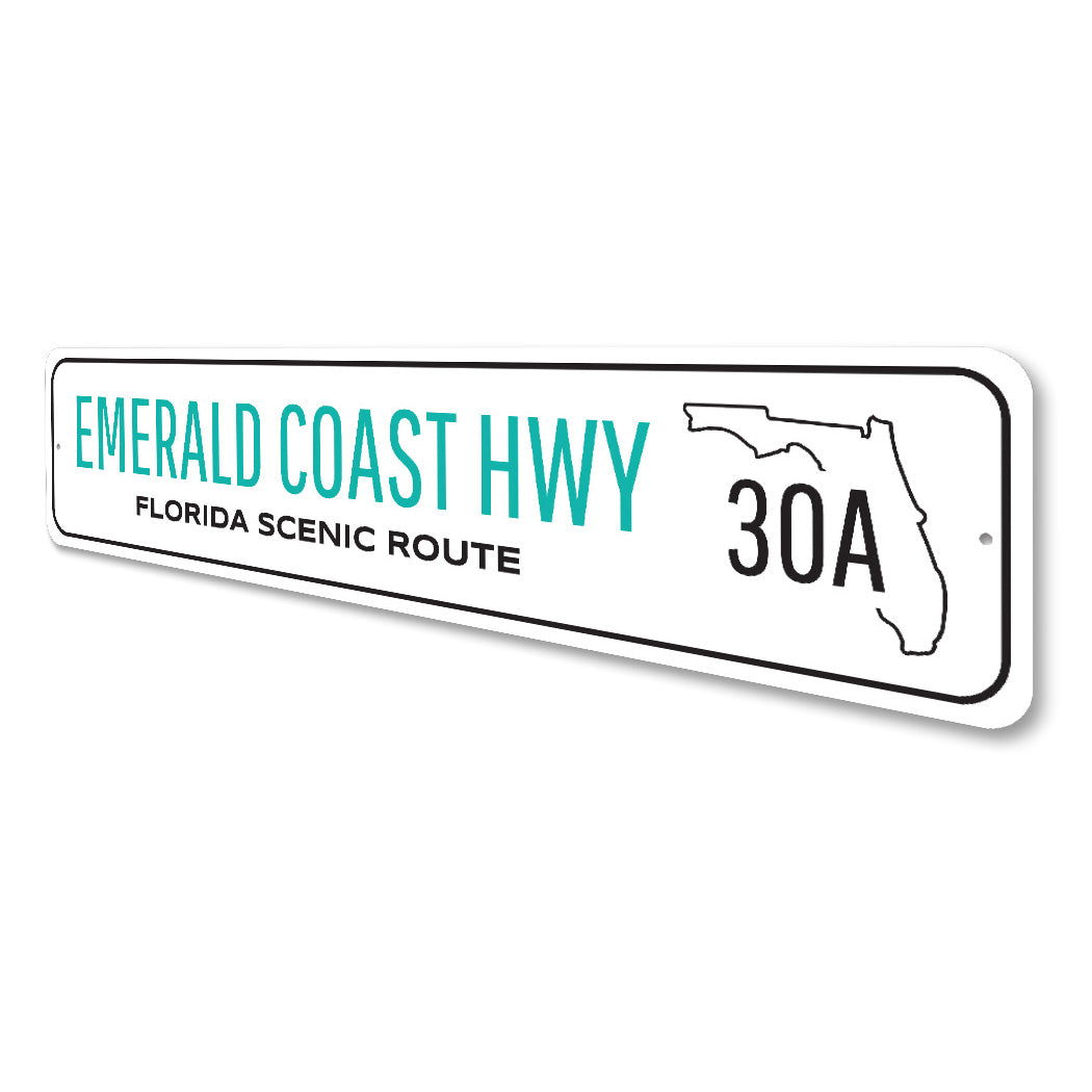Emerald Coast Highway 30A Florida Scenic Route Sign