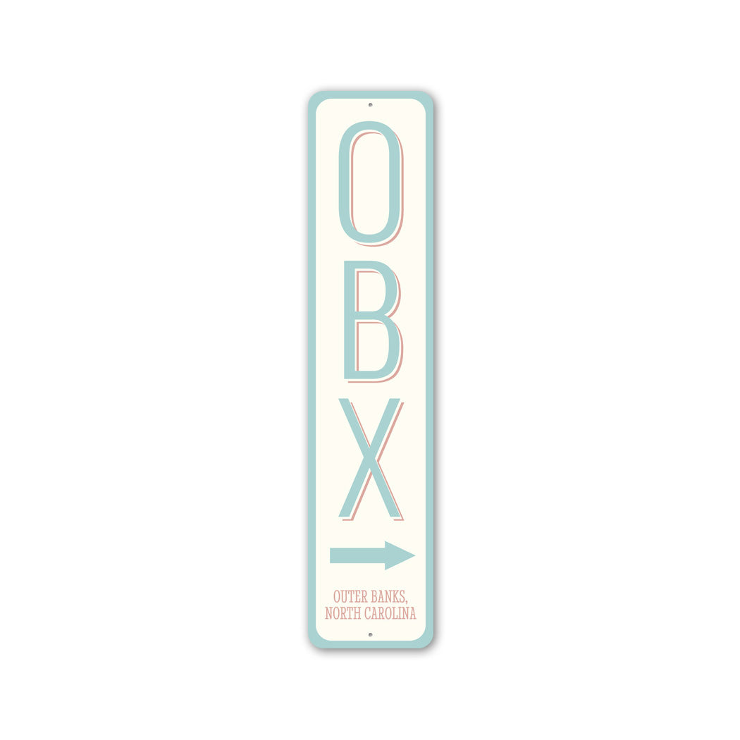 OBX Outer Banks North Carolina Direction Arrow Sign – Lizton Sign Shop ...
