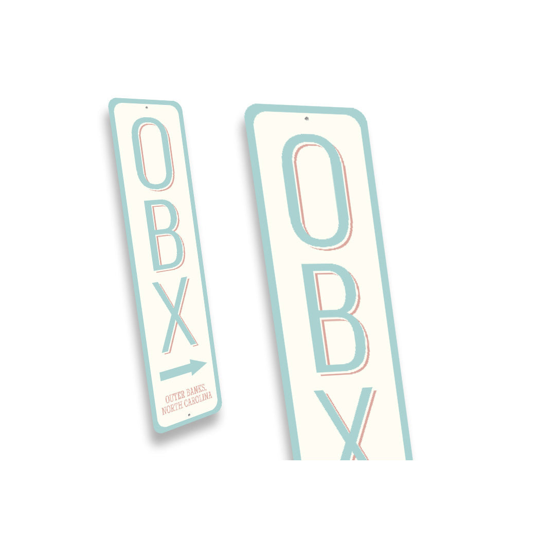 OBX Outer Banks North Carolina Direction Arrow Sign