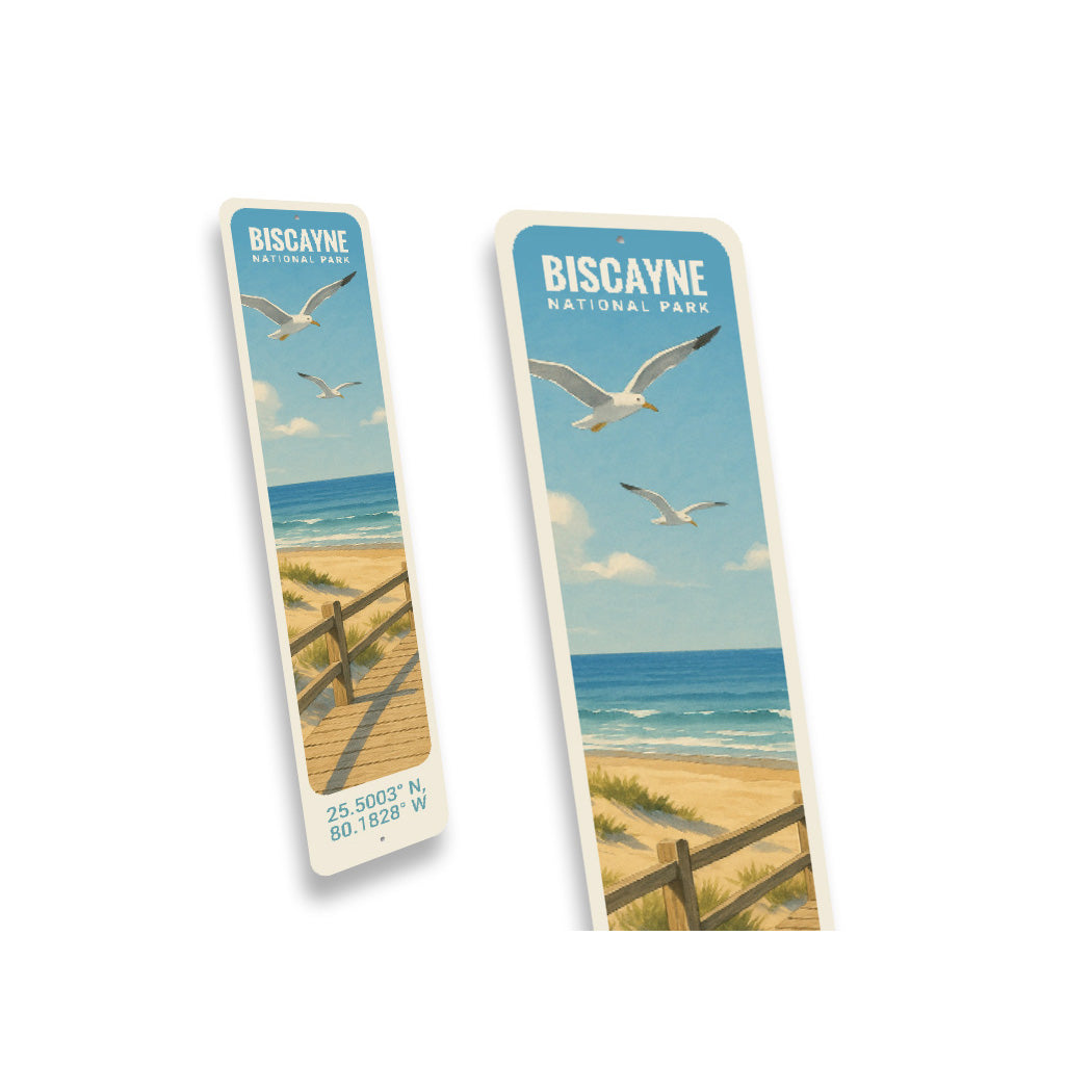 Biscayne National Park Coordinates Seagulls Sign