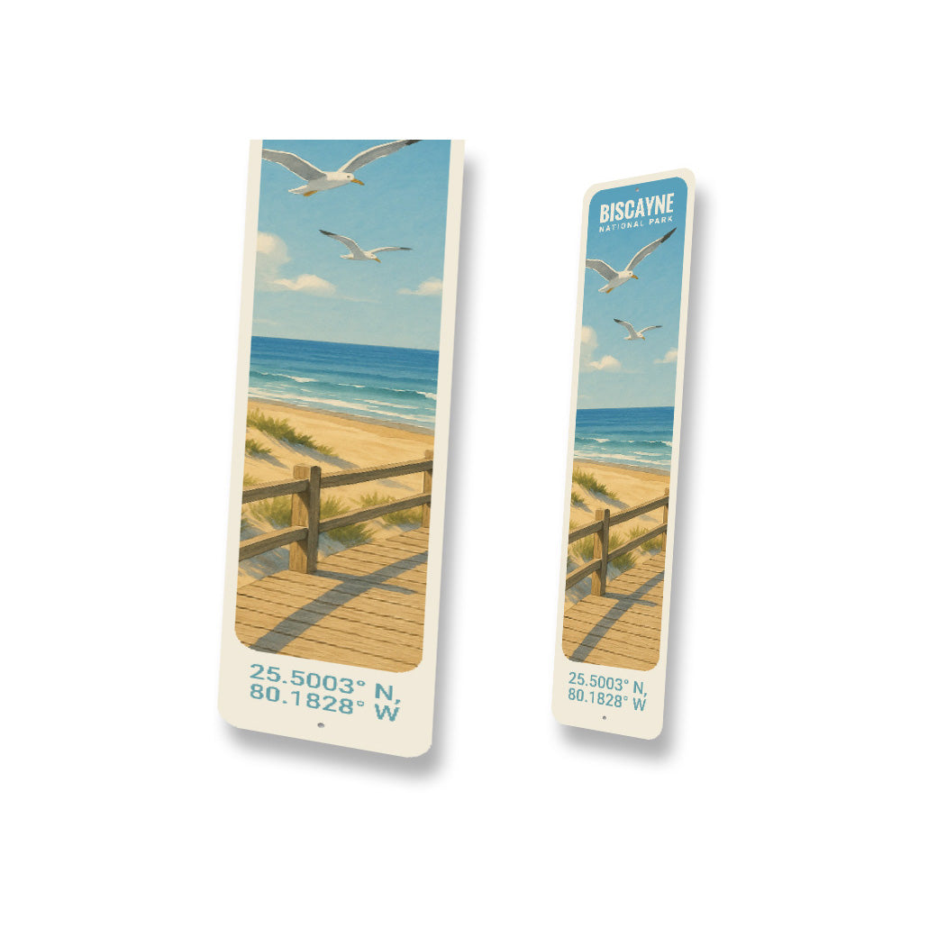 Biscayne National Park Coordinates Seagulls Sign