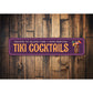 Escape To Island Time Now Serving Tiki Cocktails Sign