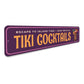 Escape To Island Time Now Serving Tiki Cocktails Sign
