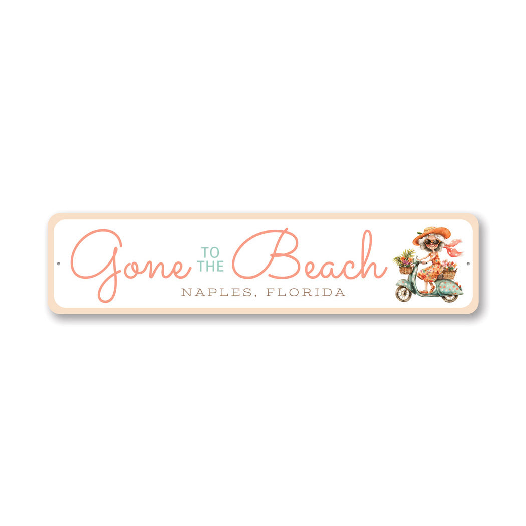 Gone To The Beach Naples Florida Sign