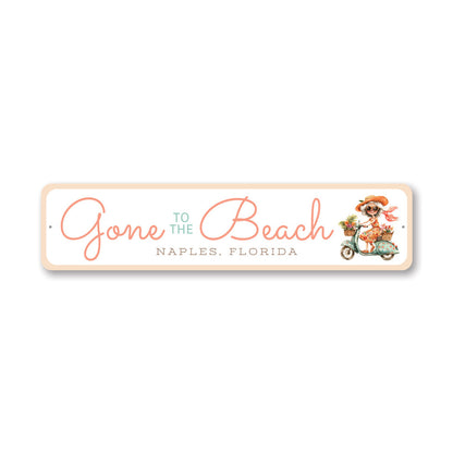 Gone To The Beach Naples Florida Sign