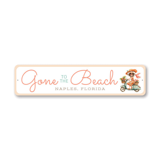 Gone To The Beach Naples Florida Sign