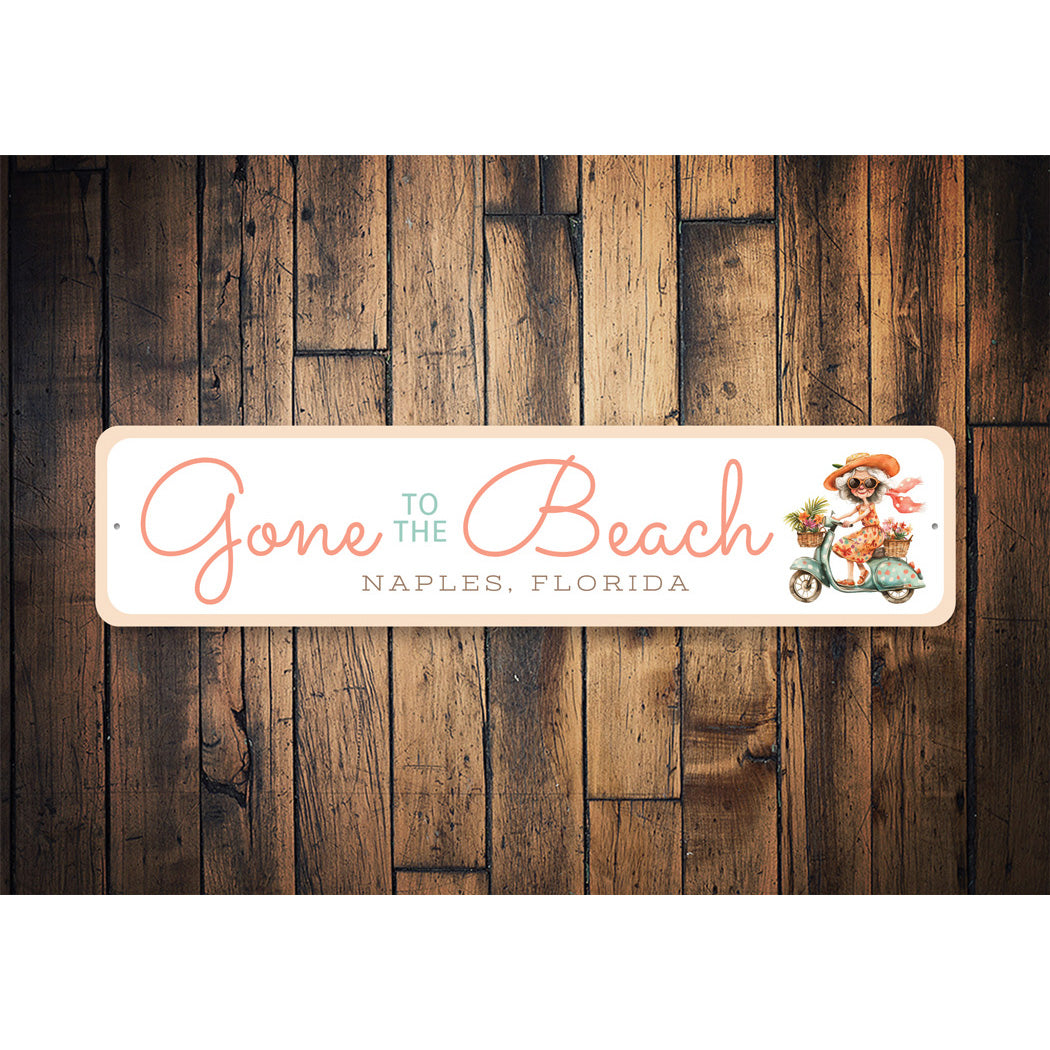 Gone To The Beach Naples Florida Sign