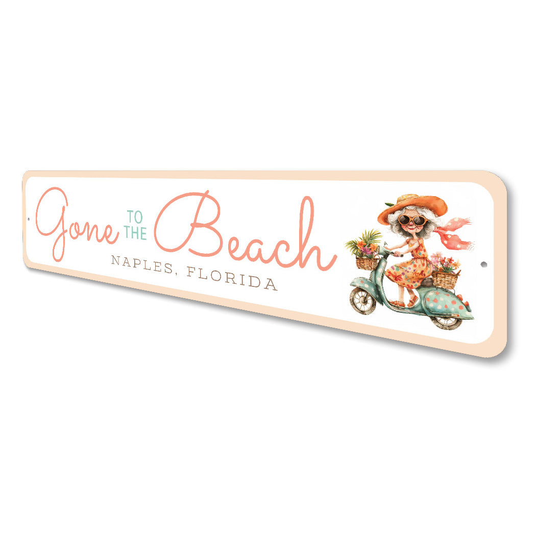 Gone To The Beach Naples Florida Sign