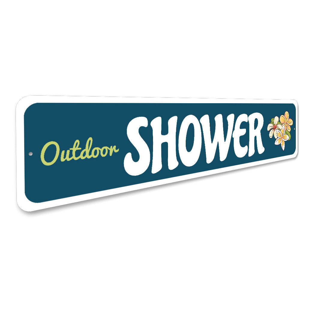 Outdoor Shower Flower Sign
