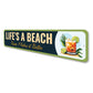 Lifes A Beach Rum Makes It Better Sign