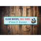 Clear Waters Full Tanks Can't Lose Scuba Diving Sign