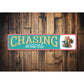 Chasing Waves Surfboard Sign