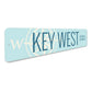 Key West Coordinates Compass Sign