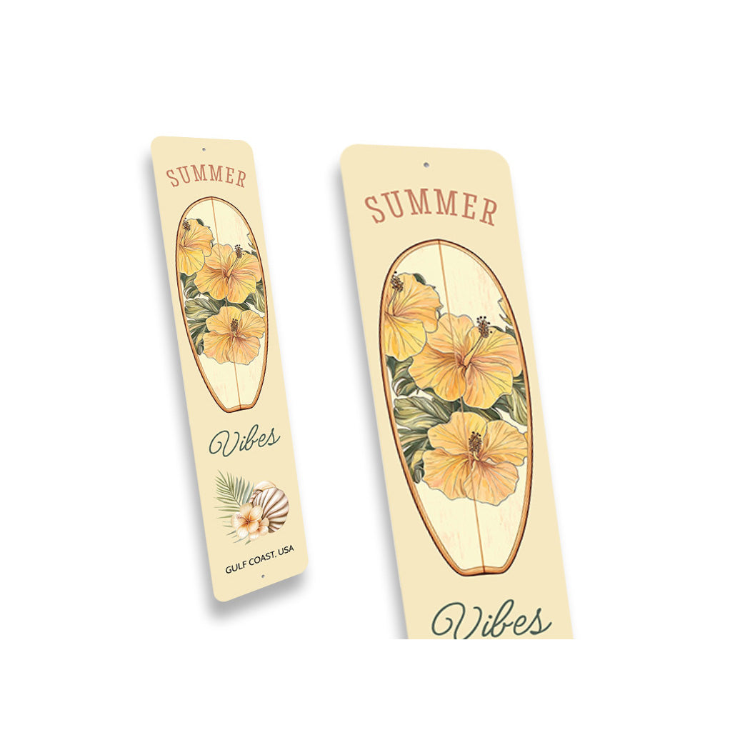 Summer Vibes Gulf Coast Surfboard Sign