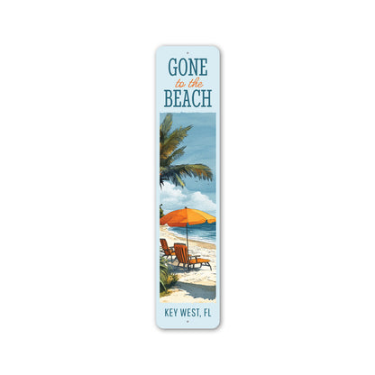 Gone To The Beach Key West Florida Umbrella Sun Chair Sign