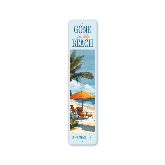 Gone To The Beach Key West Florida Umbrella Sun Chair Sign
