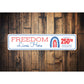 Freedom Lives Here Happy 250th Birthday America Sign