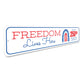 Freedom Lives Here Happy 250th Birthday America Sign