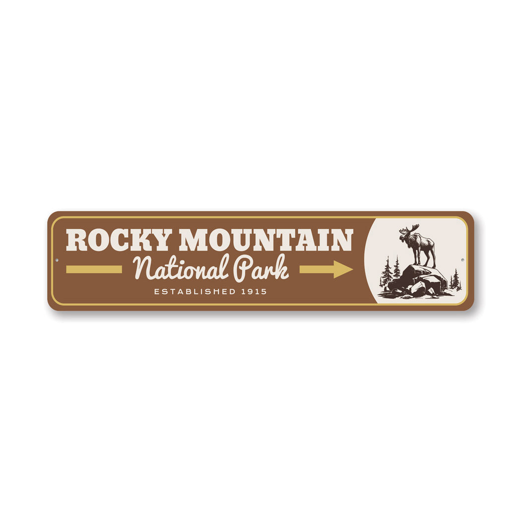 Rocky Mountain National Park Established 1915 Sign