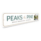 Peaks And Pine Rocky Mountains Colorado Sign
