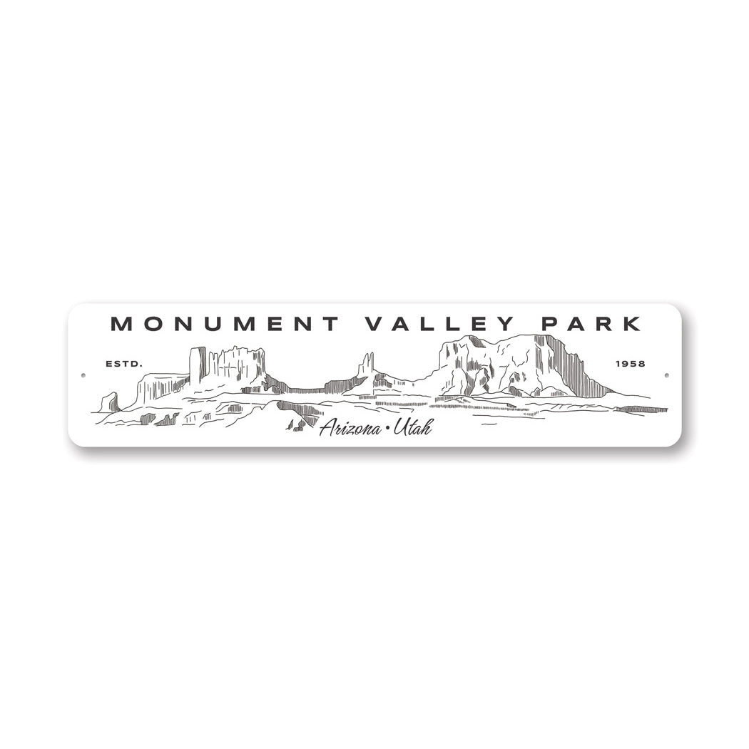 Monument Valley Park Estd 1958 Arizona Utah Sign