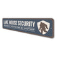 Lake House Security Property Protected By Bigfoot Sign