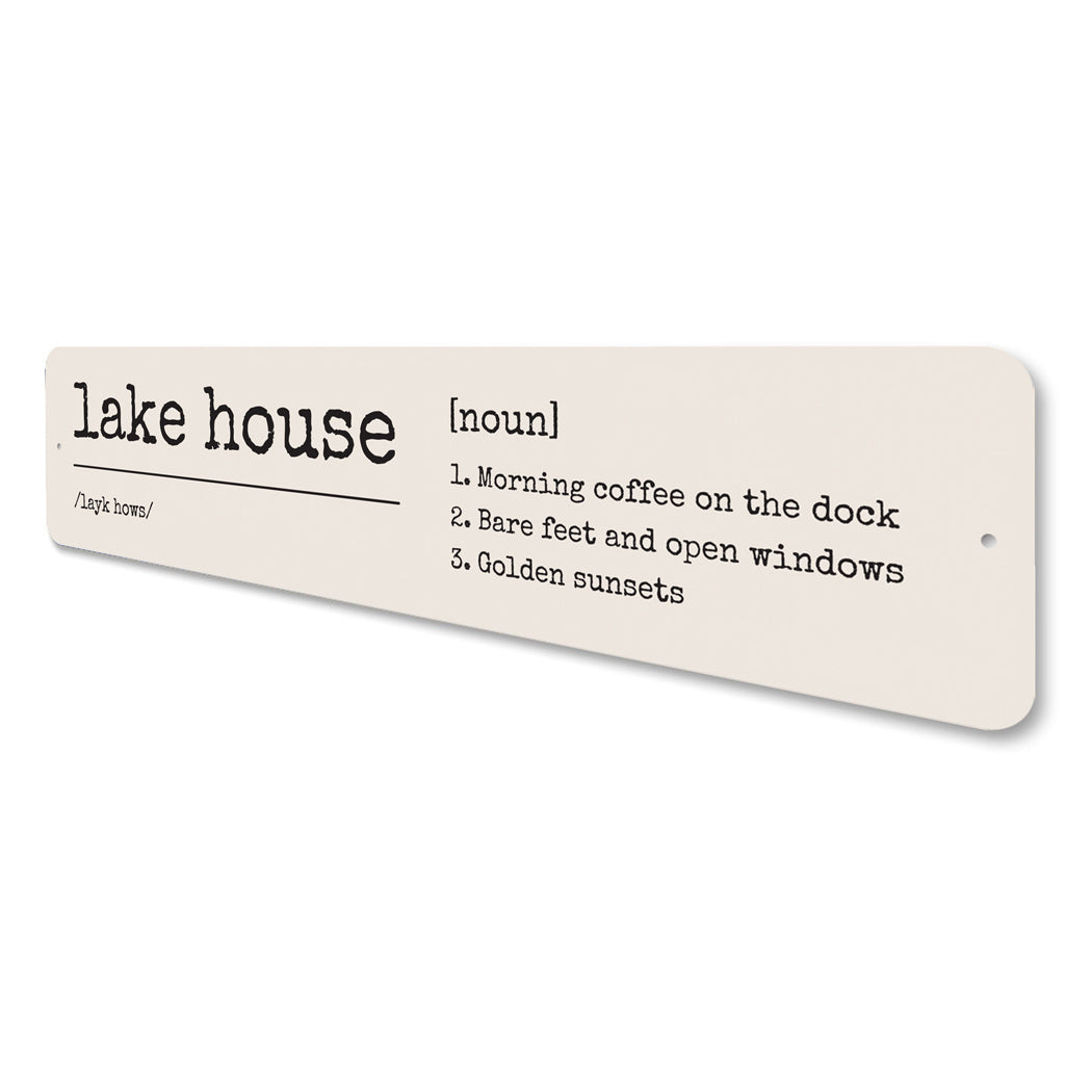 Lake House Morning Coffee On The Dock Sign