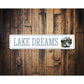 Lake Dreams Jumping Fish Sign