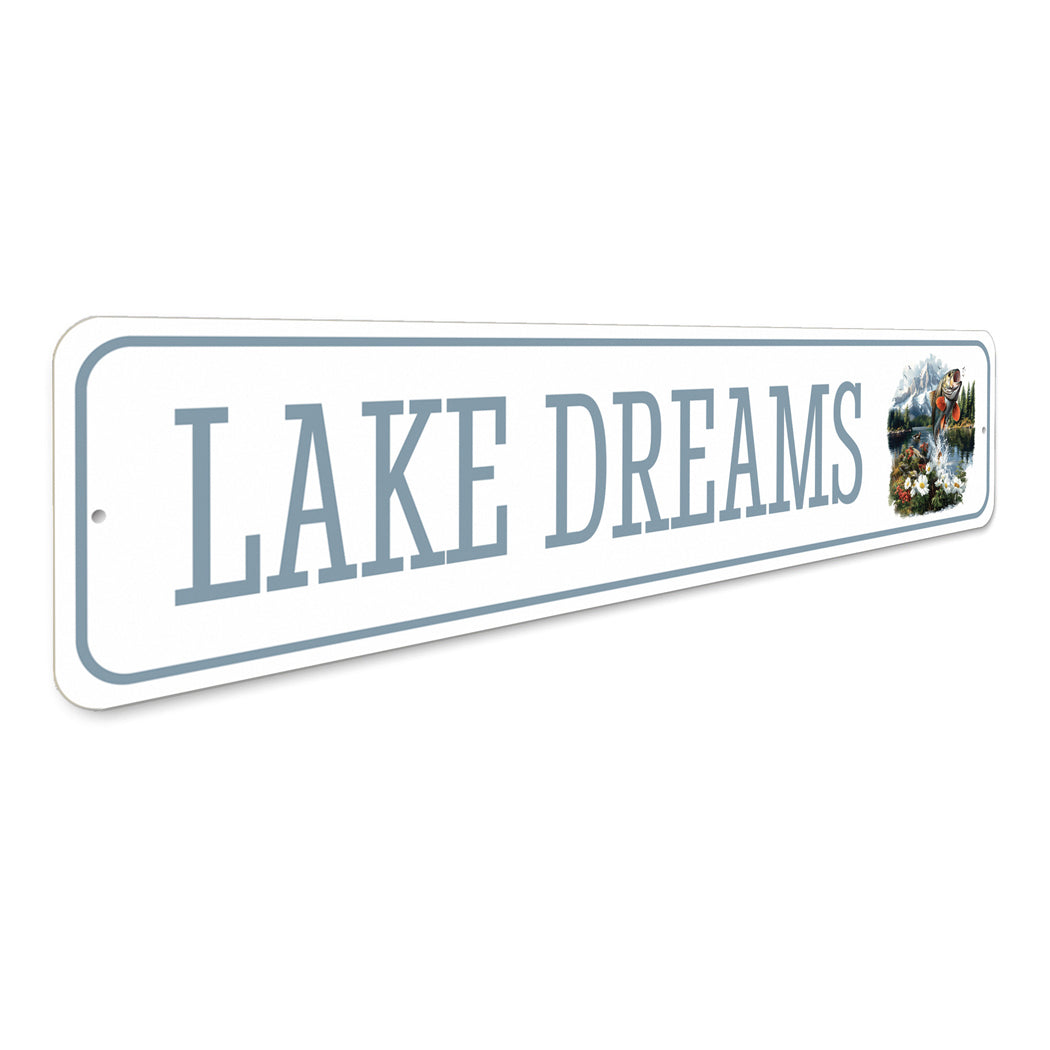 Lake Dreams Jumping Fish Sign