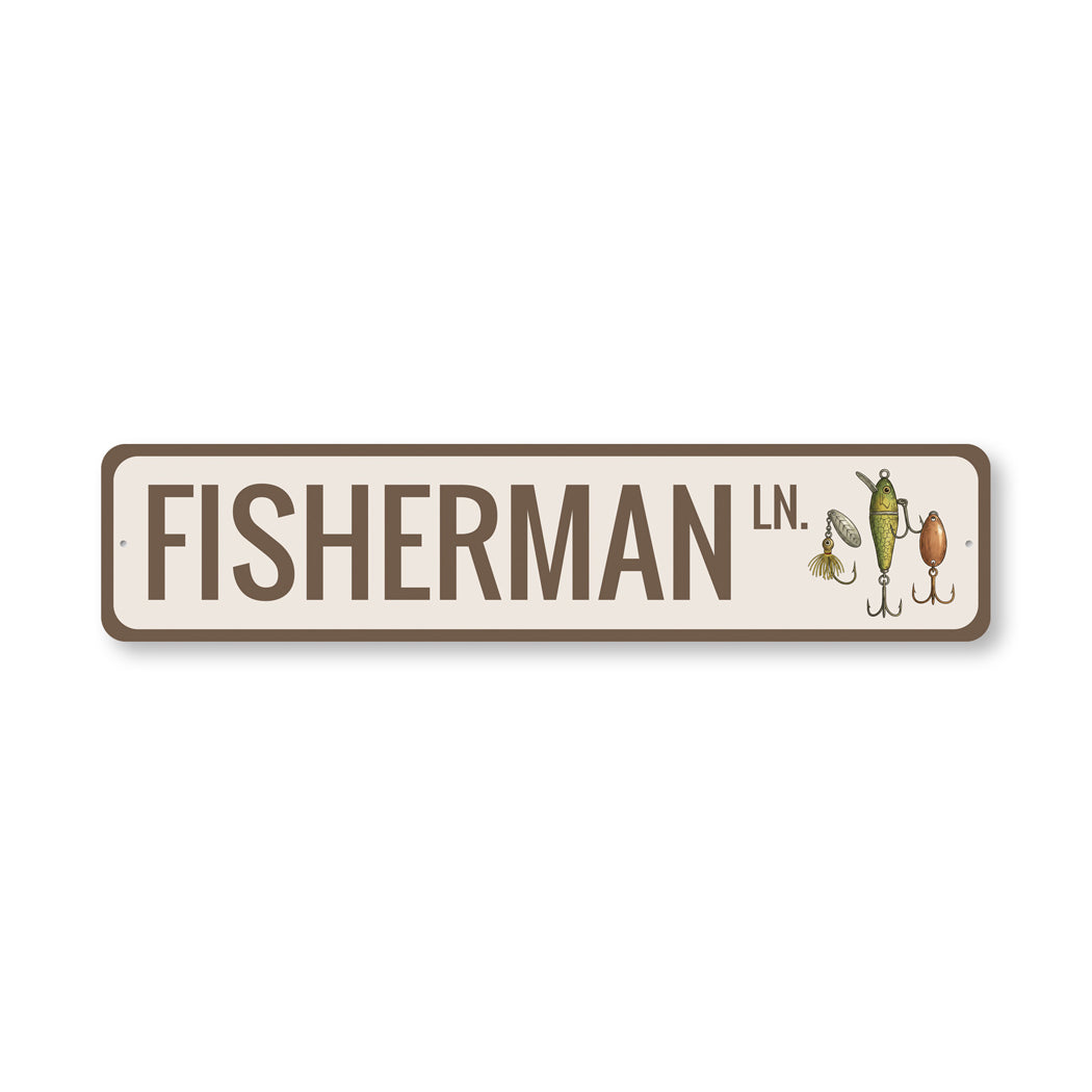 Fisherman Lane Lure Street Sign