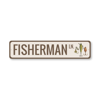 Fisherman Lane Lure Street Sign
