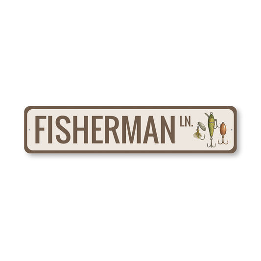 Fisherman Lane Lure Street Sign