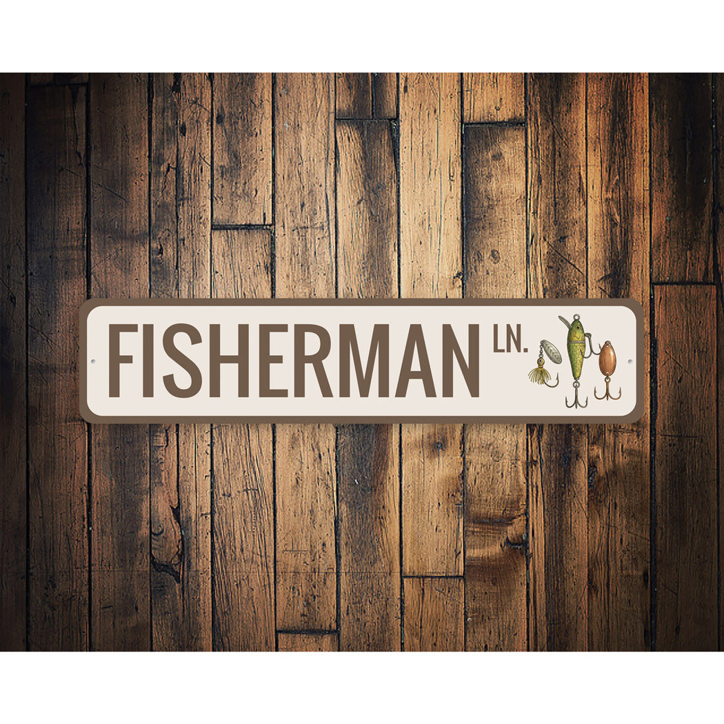 Fisherman Lane Lure Street Sign