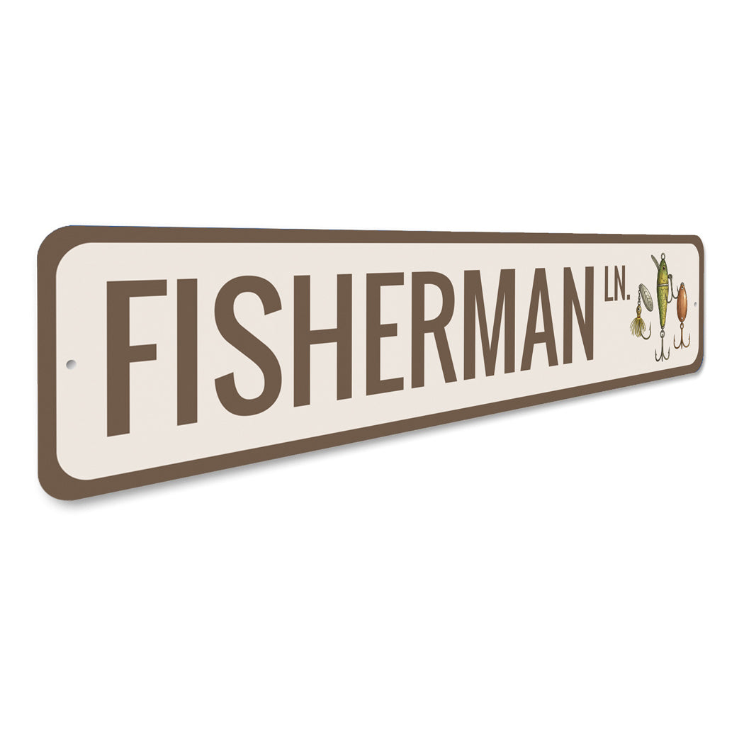 Fisherman Lane Lure Street Sign