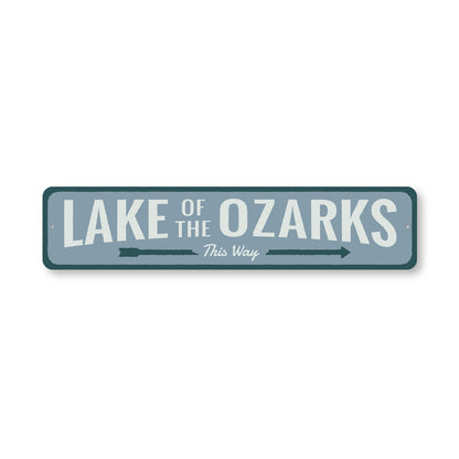 Lake Of The Ozarks This Way Arrow Sign