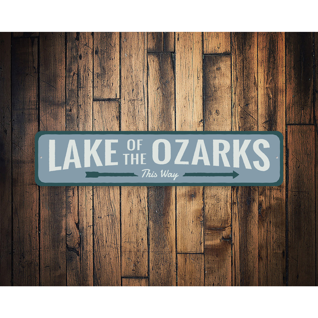 Lake Of The Ozarks This Way Arrow Sign