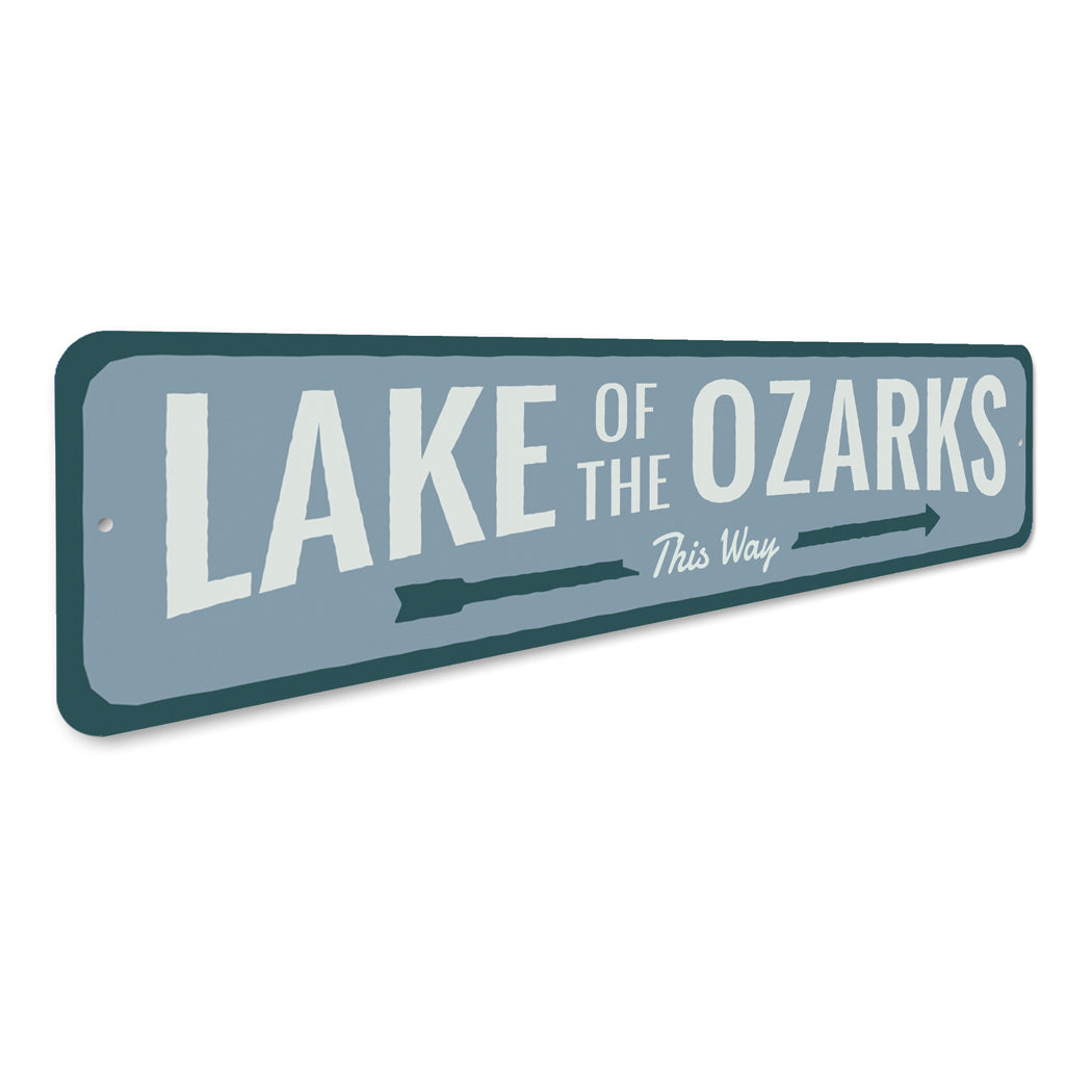Lake Of The Ozarks This Way Arrow Sign
