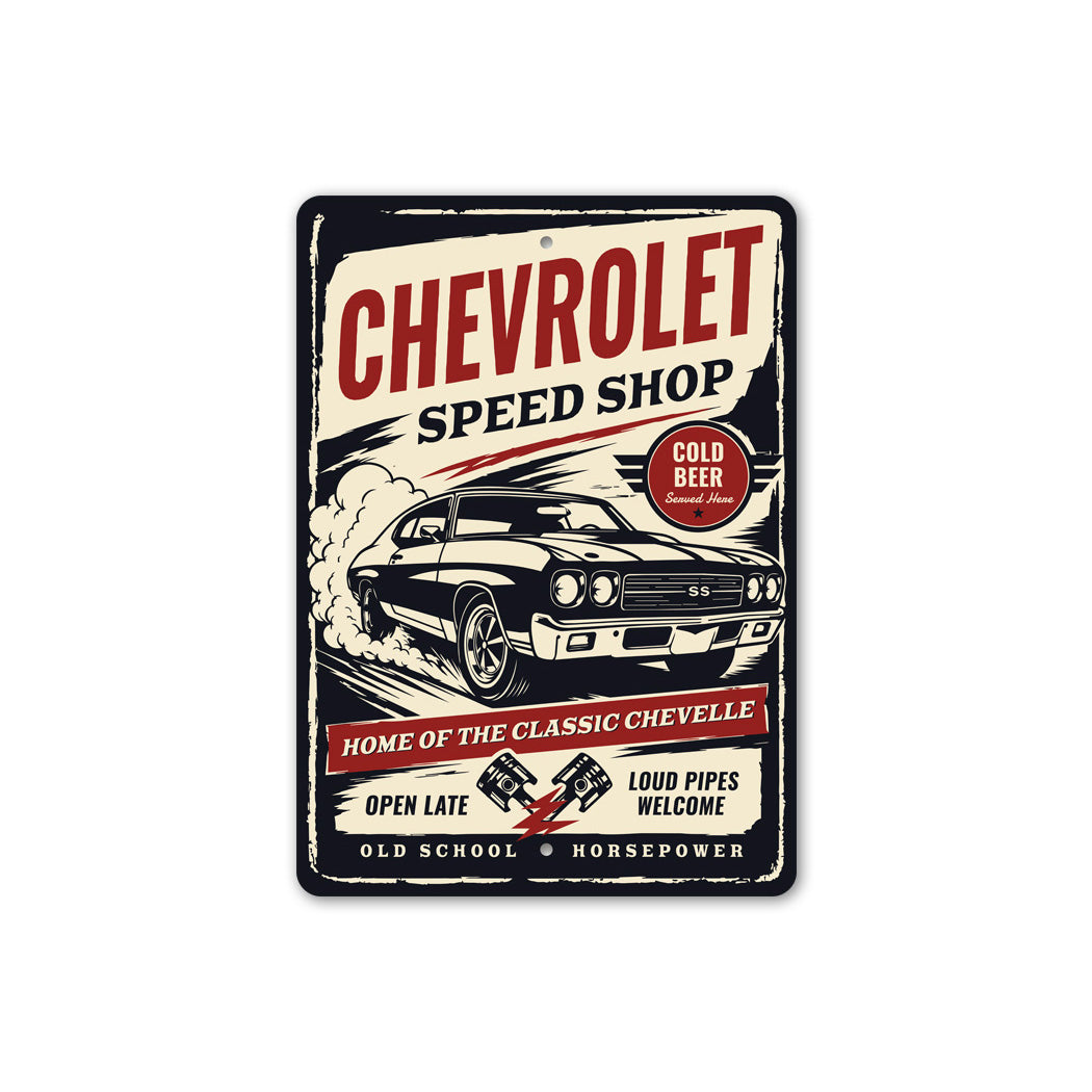 Chevrolet Speed Shop Classic Chevelle Sign