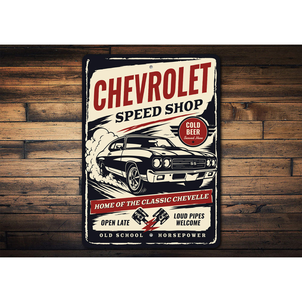 Chevrolet Speed Shop Classic Chevelle Sign